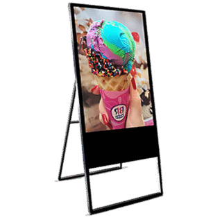 Standard A Shape Black  Digital Standee