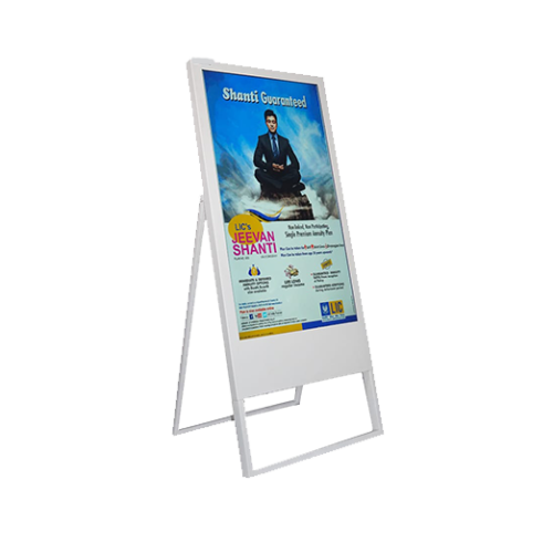 Deluxe A Shape White Digital Standee